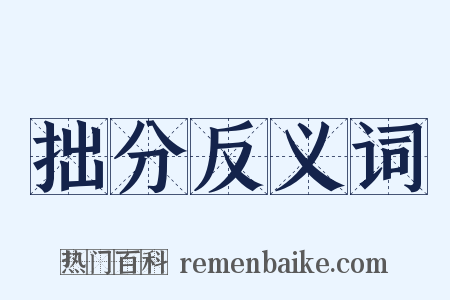 拙分反义词是什么意思的图片